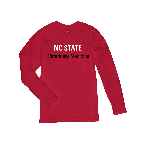 Red Long Sleeve Tee - NC State Vet